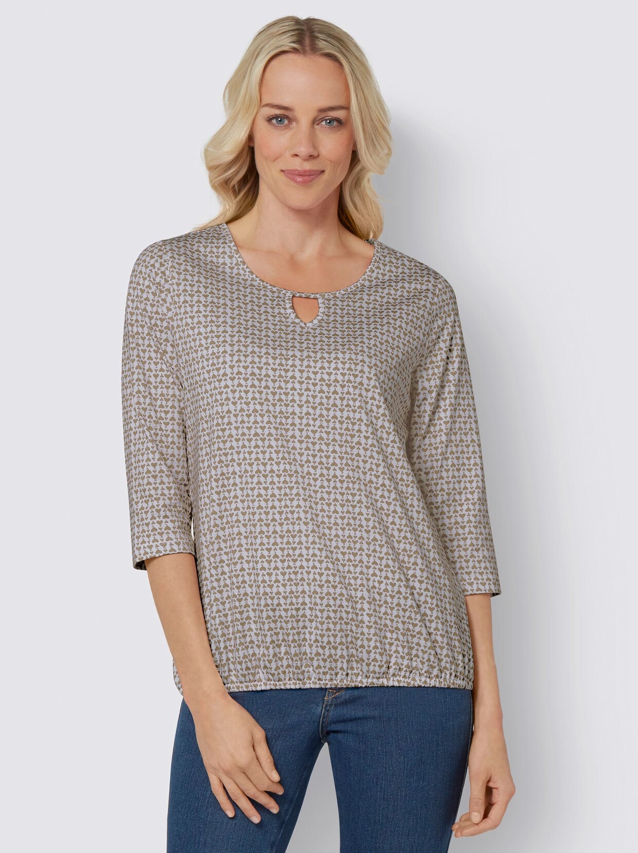 3/4-Arm-Shirt - sesam-ecru-bedruckt