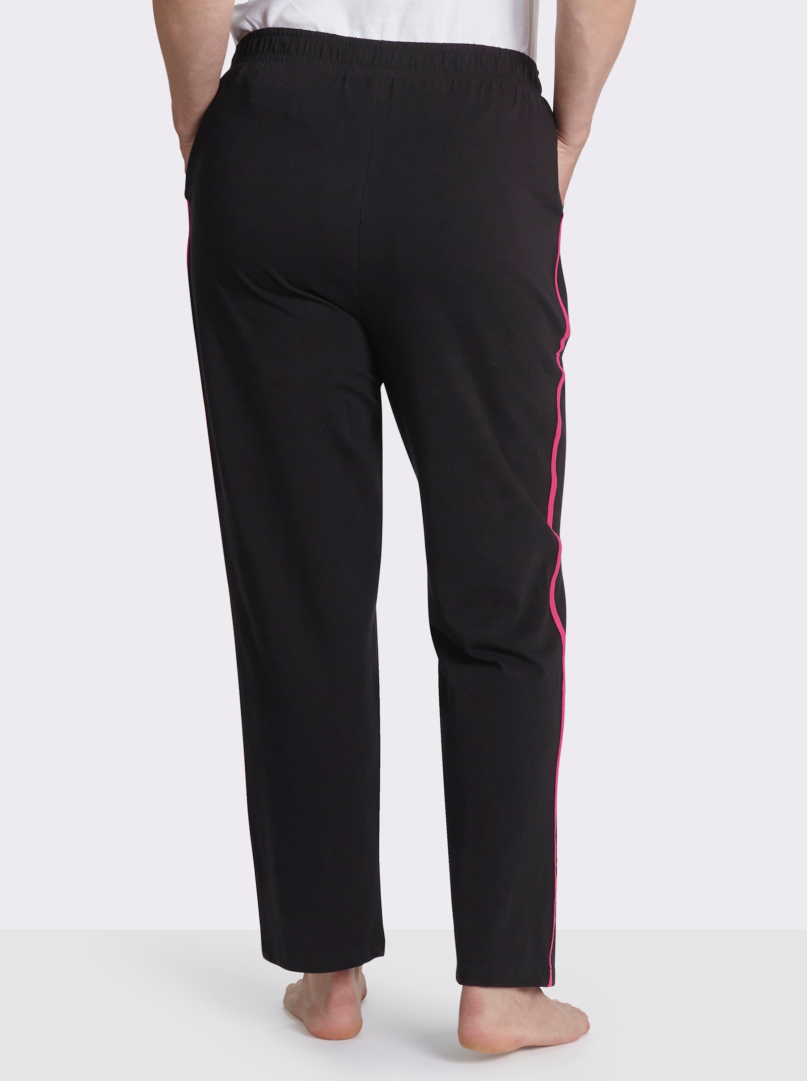 feel good Hose - schwarz + fuchsia