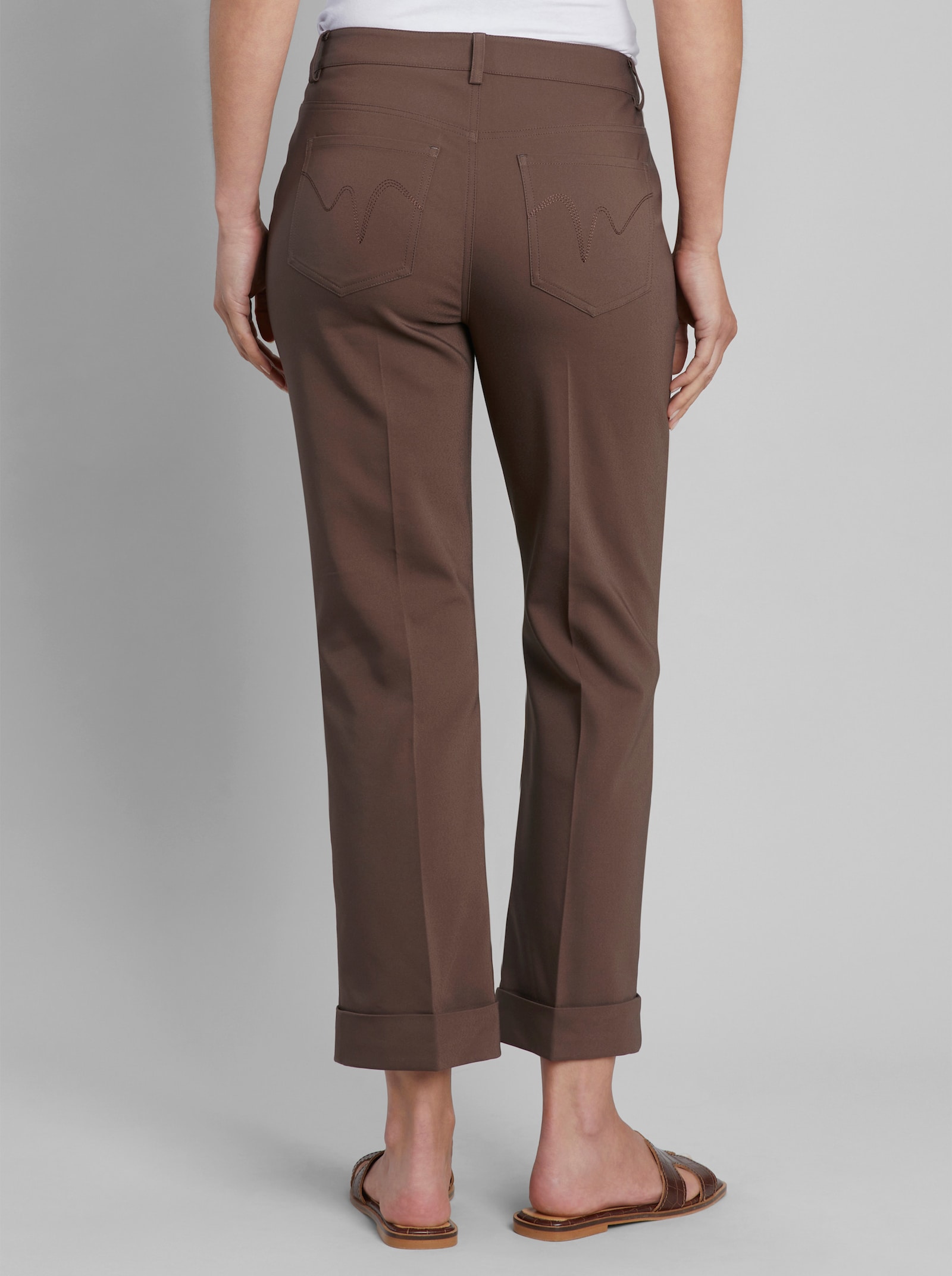 heine Hosen mit Bügelfalten - schoko