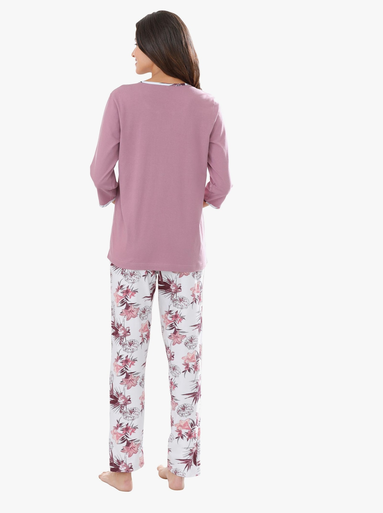 Pyjama - oudroze bedrukt