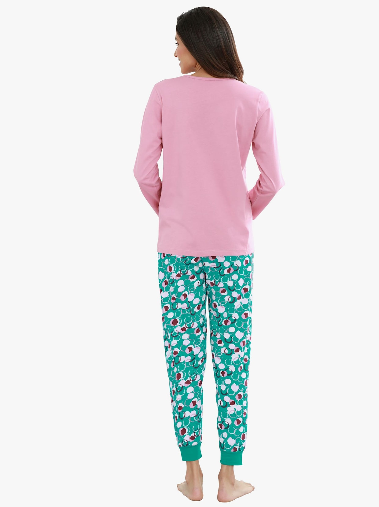 Pyjama-Broek - smaragd gestippeld