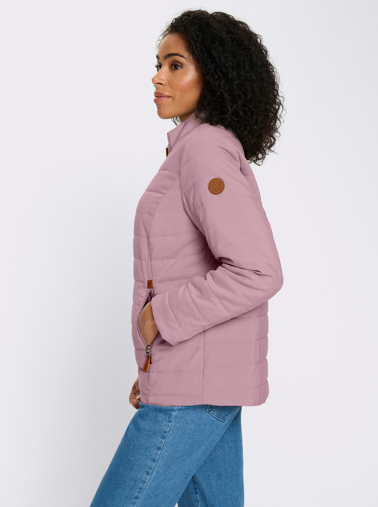 Steppjacke mit Reissverschluss-Taschen - mauve