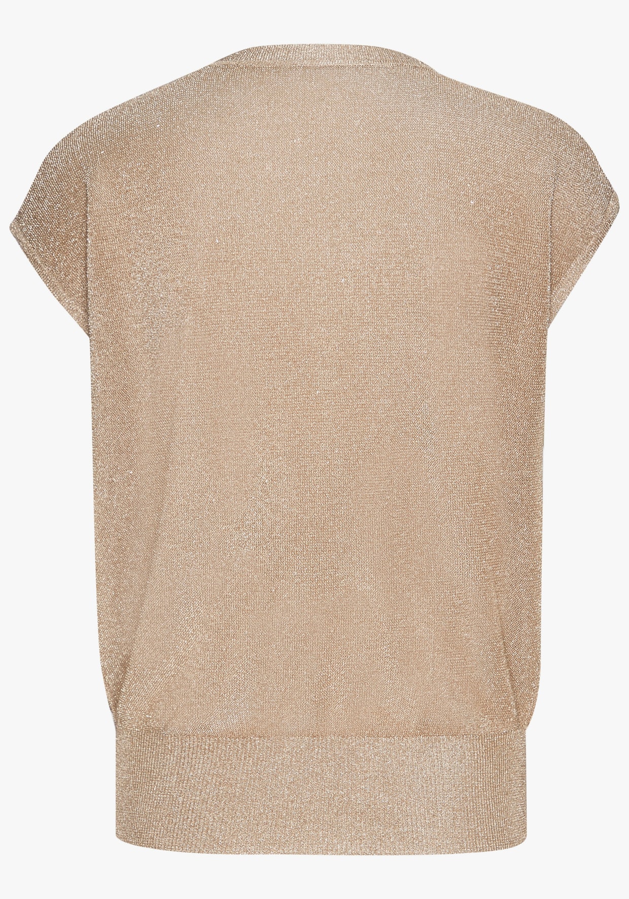 LASCANA Pull à manches courtes - sable-couleur or