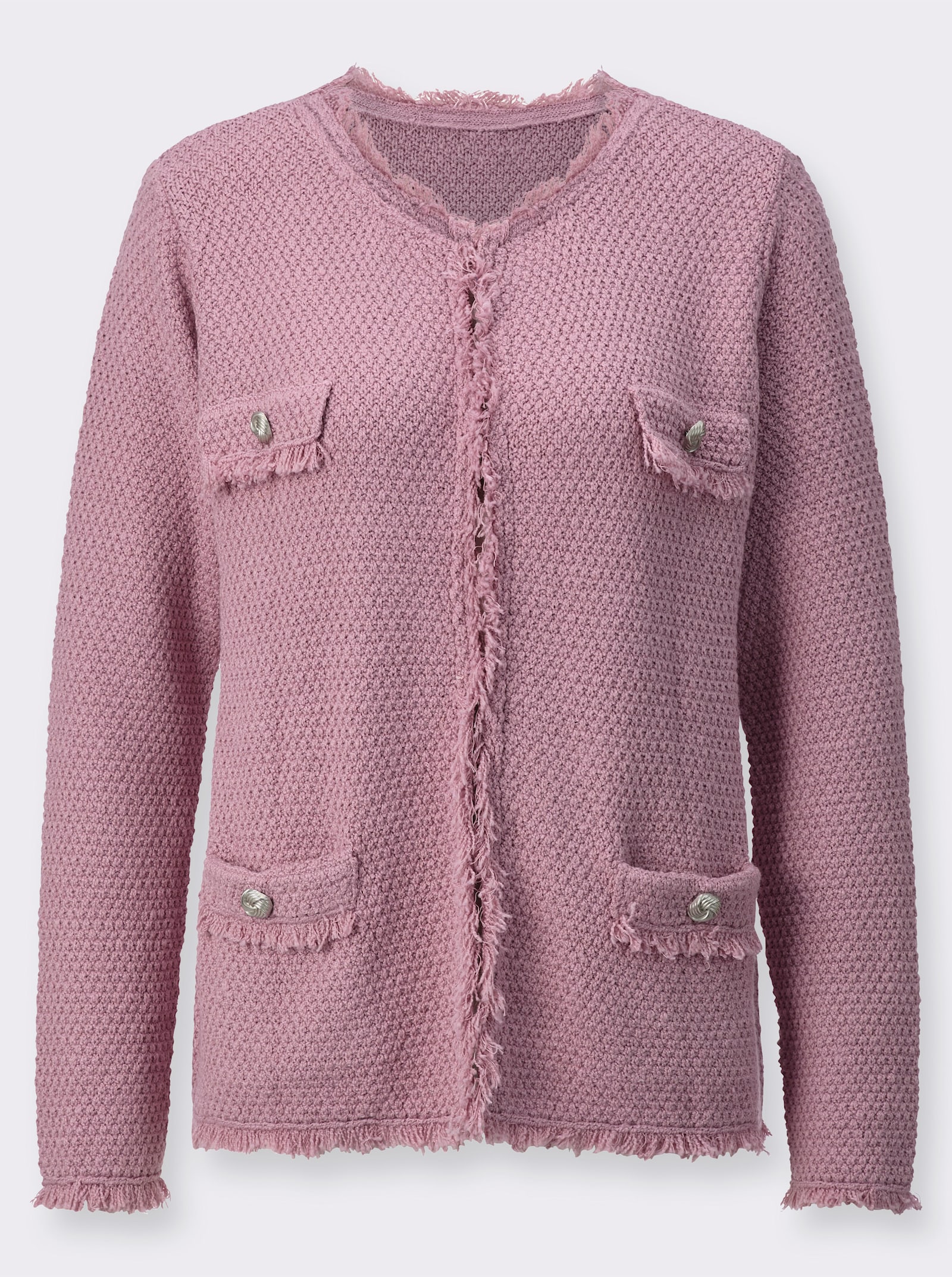 Cardigan im Baumwoll-Viskose-Mix - mauve