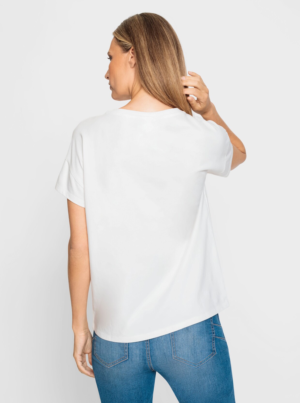 heine Shirt met korte mouwen - ecru