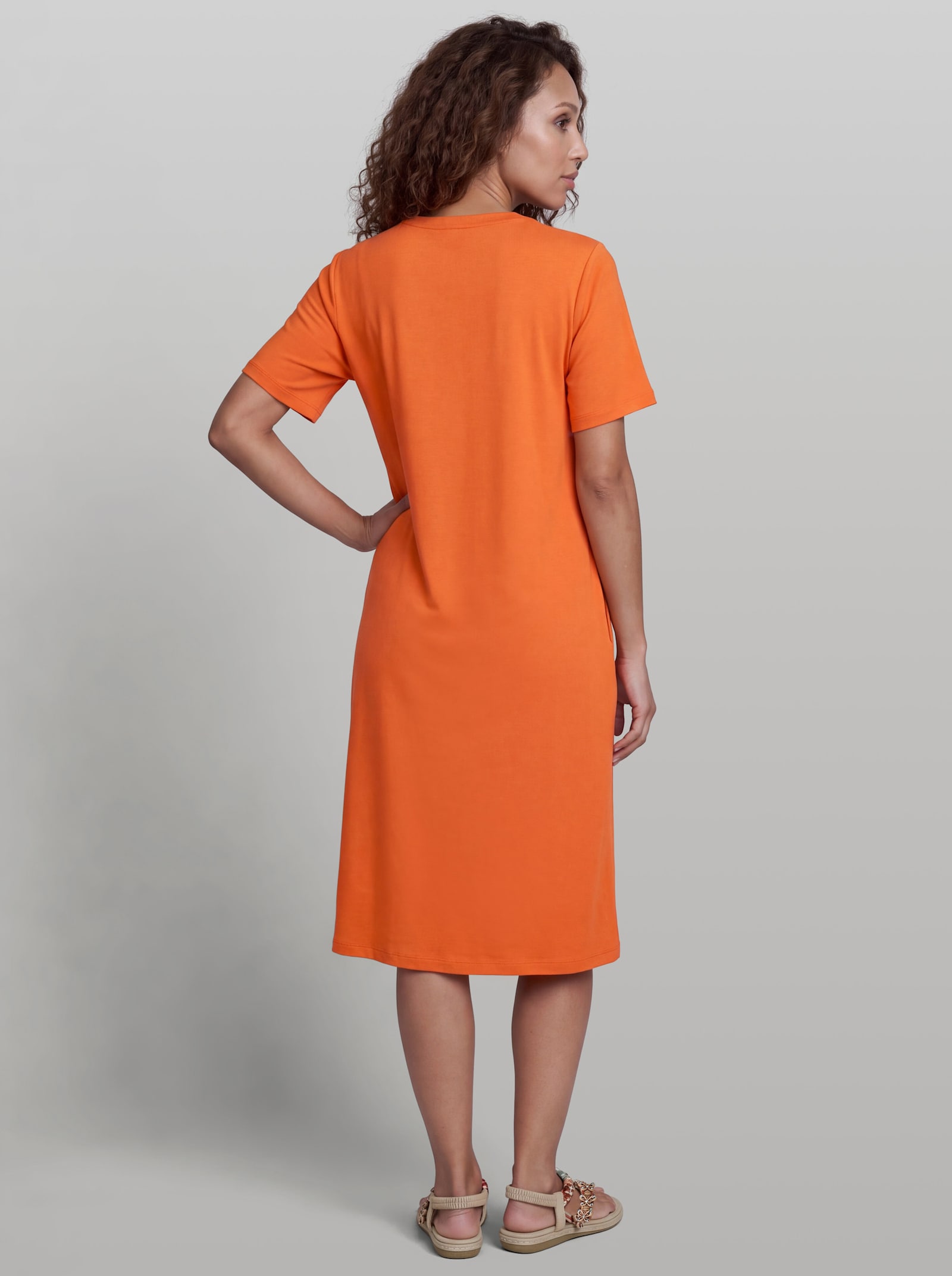 heine Shirtkleid mit Falte - orange