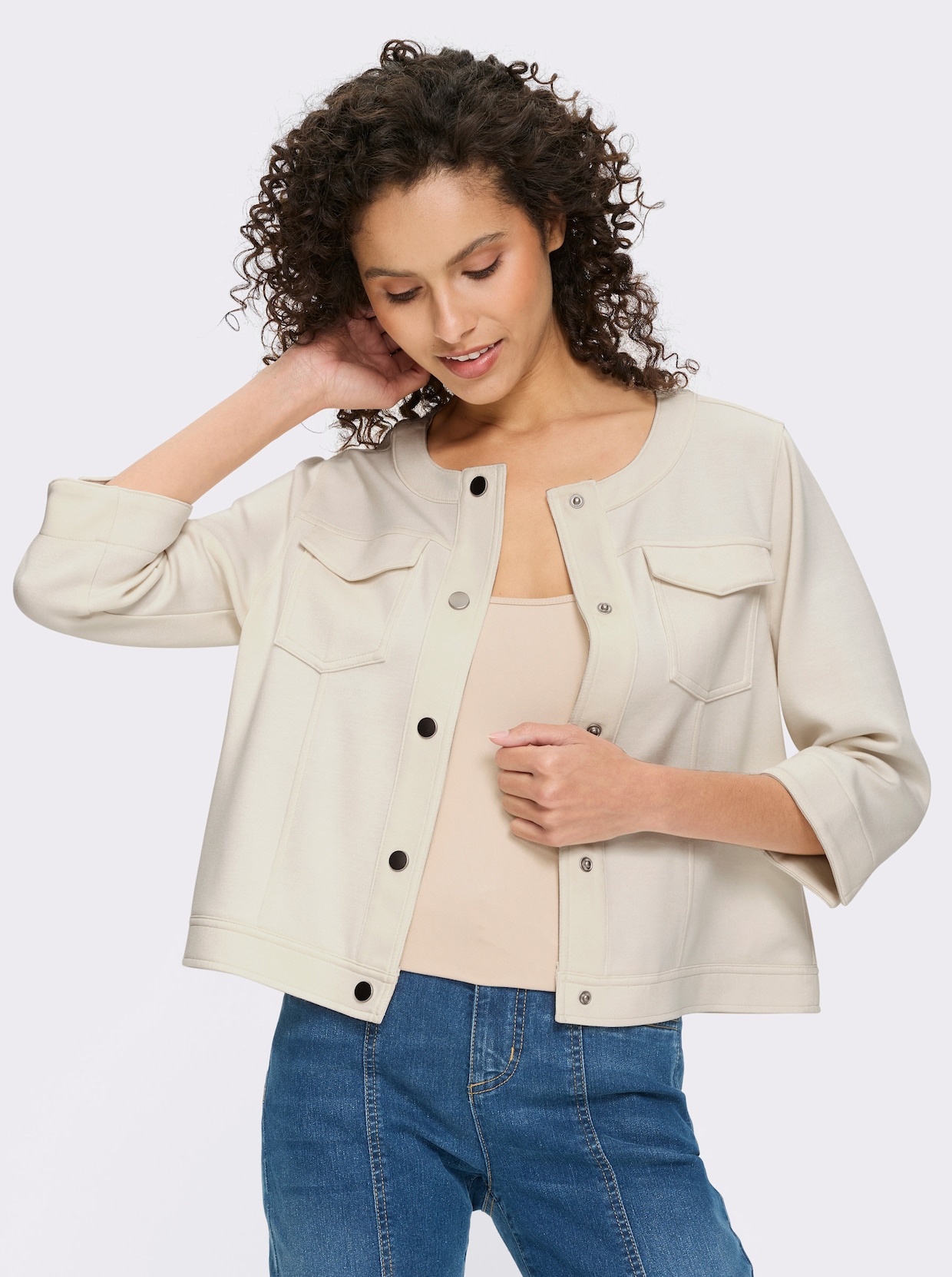 heine Shirtjacke - champagner