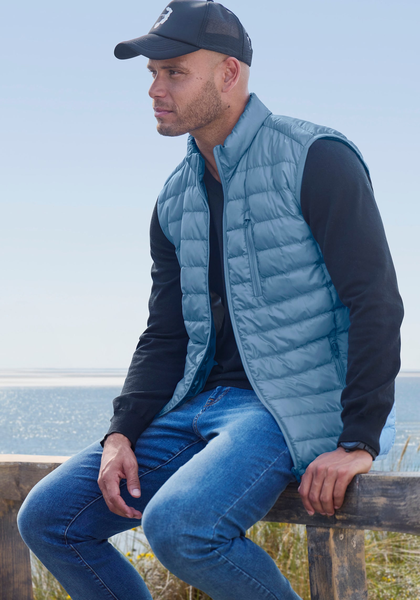 H.I.S Steppweste - hell blau