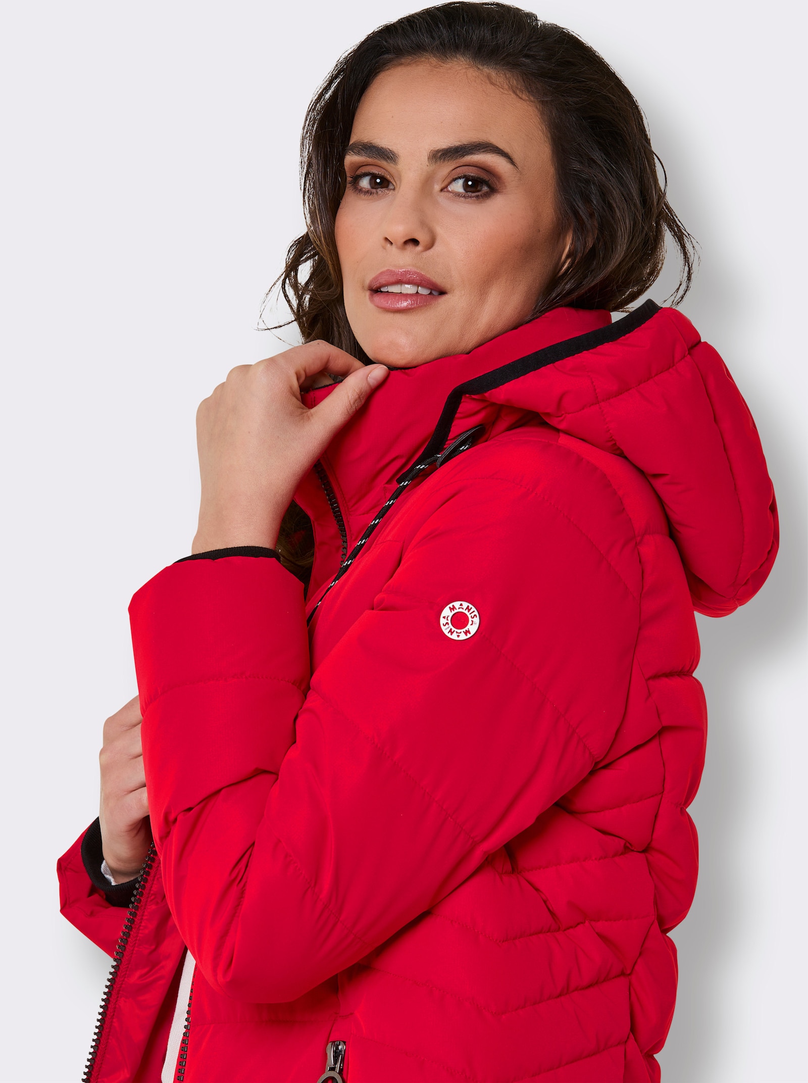 Manisa Regenmantel mit Reflektor-Details - rot