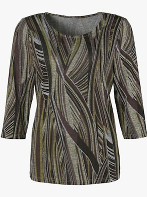 Pullover - taupe-gemustert