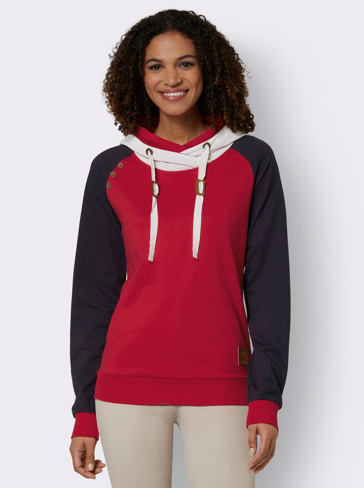 Sweatshirt - rood/marine