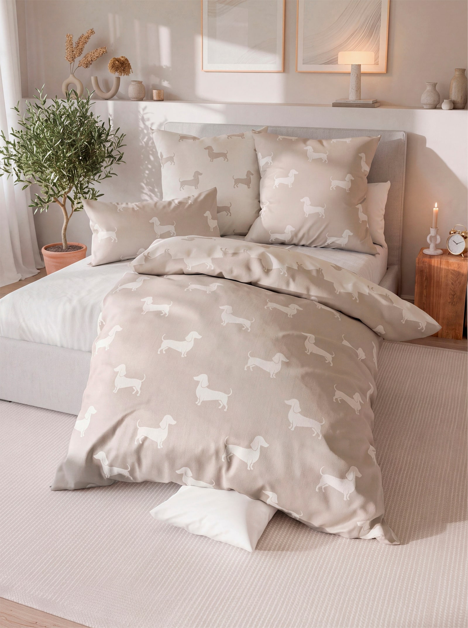 Biberna Bettwäsche - beige