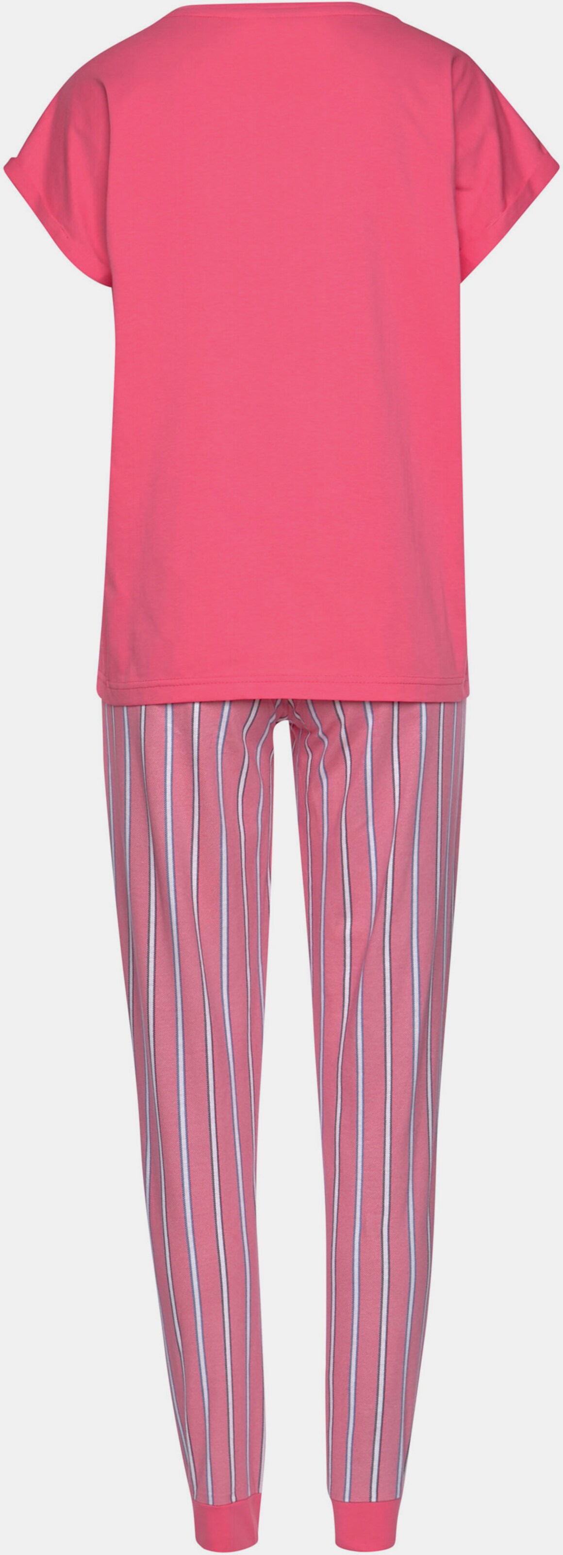 Vivance Dreams Pyjama - blau-pink-gemustert
