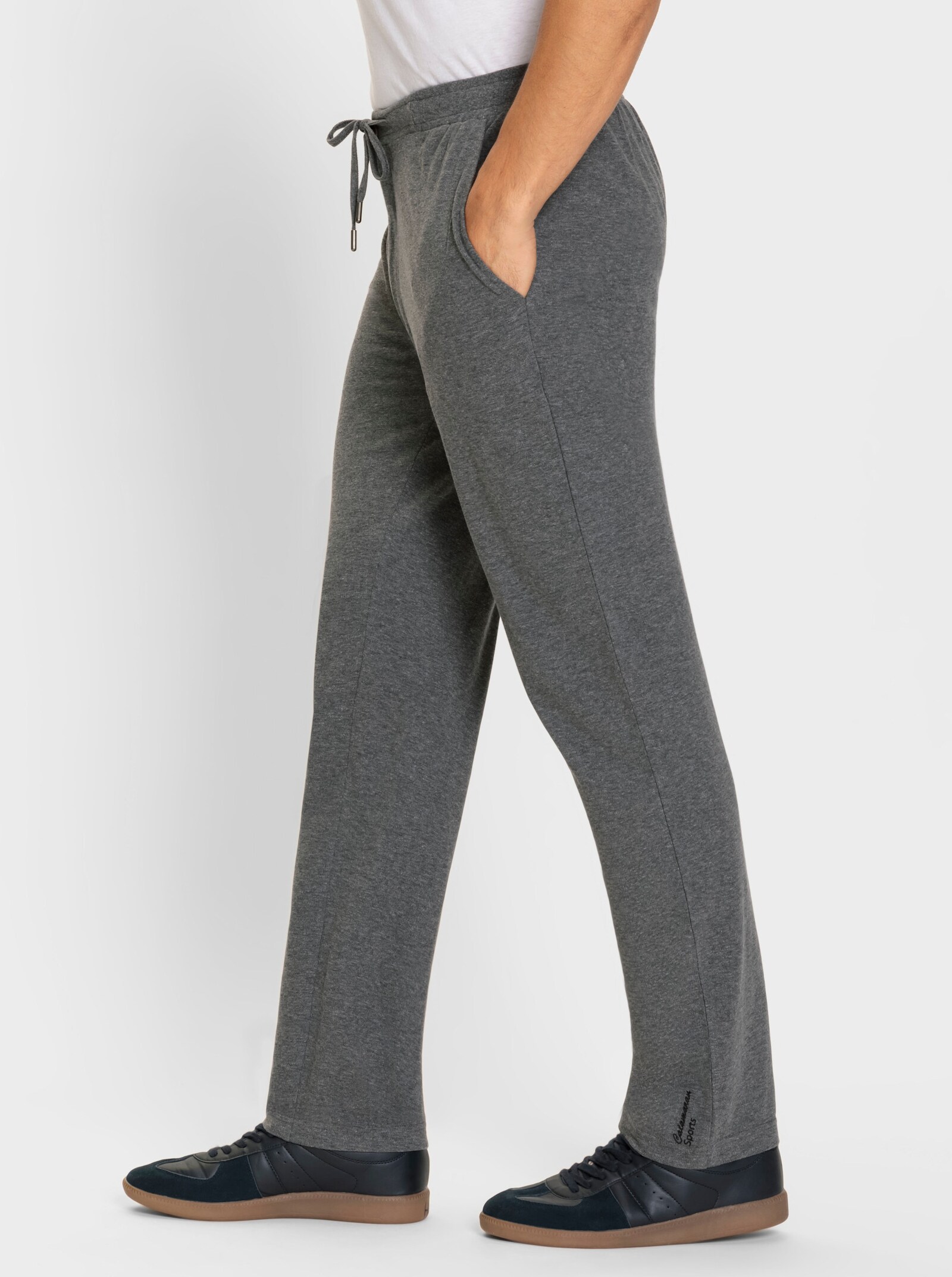 Catamaran Sports Freizeithose mit geripptem Dehnbund - grau-meliert