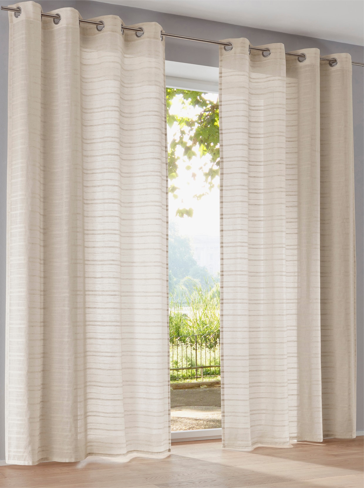 heine home Decoratieve vitrage - beige/offwhite