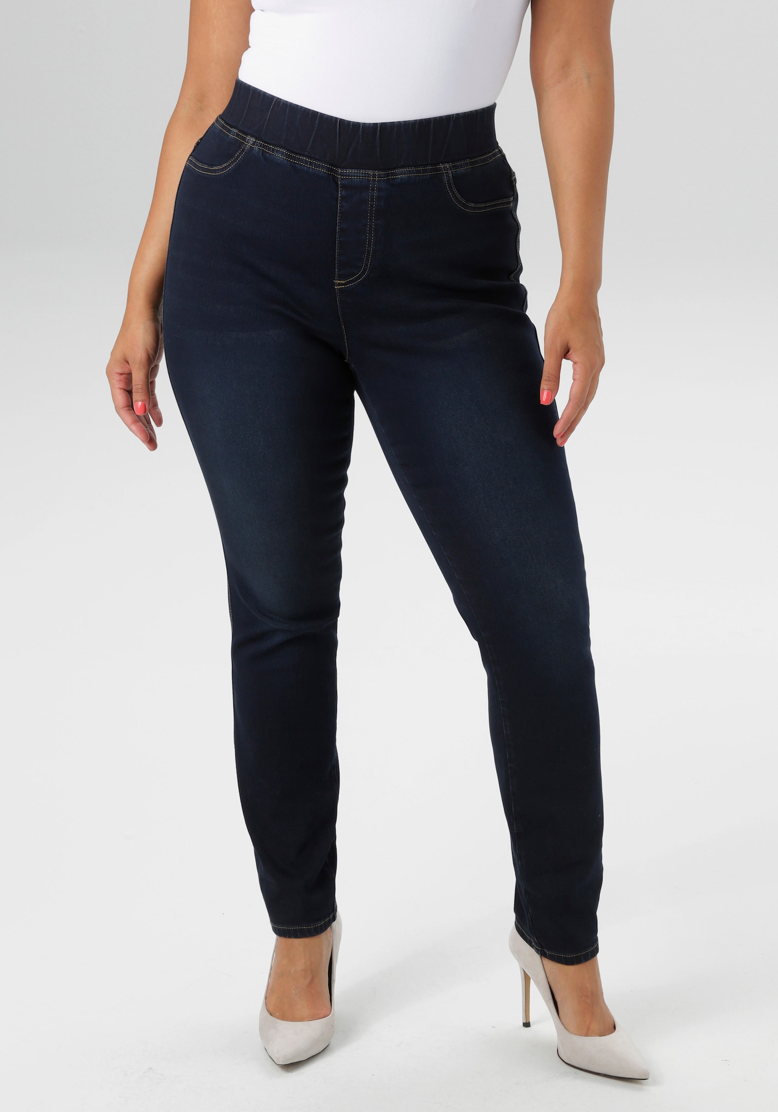 Aniston PLUS Jeansleggings - blue