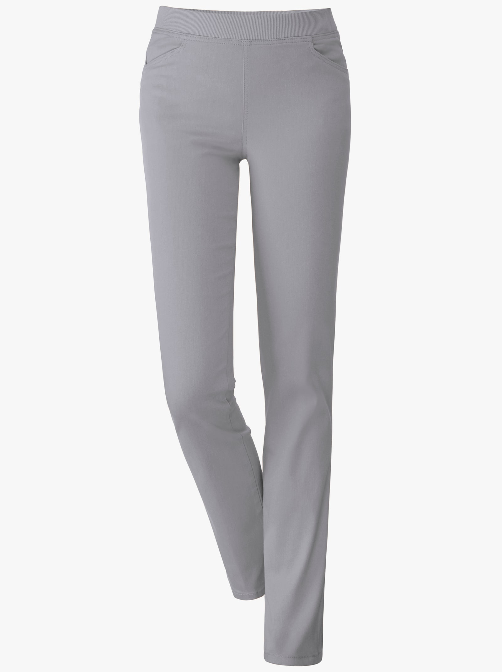 Stretch-Jeans mit Rundum-Dehnbund - grey-denim