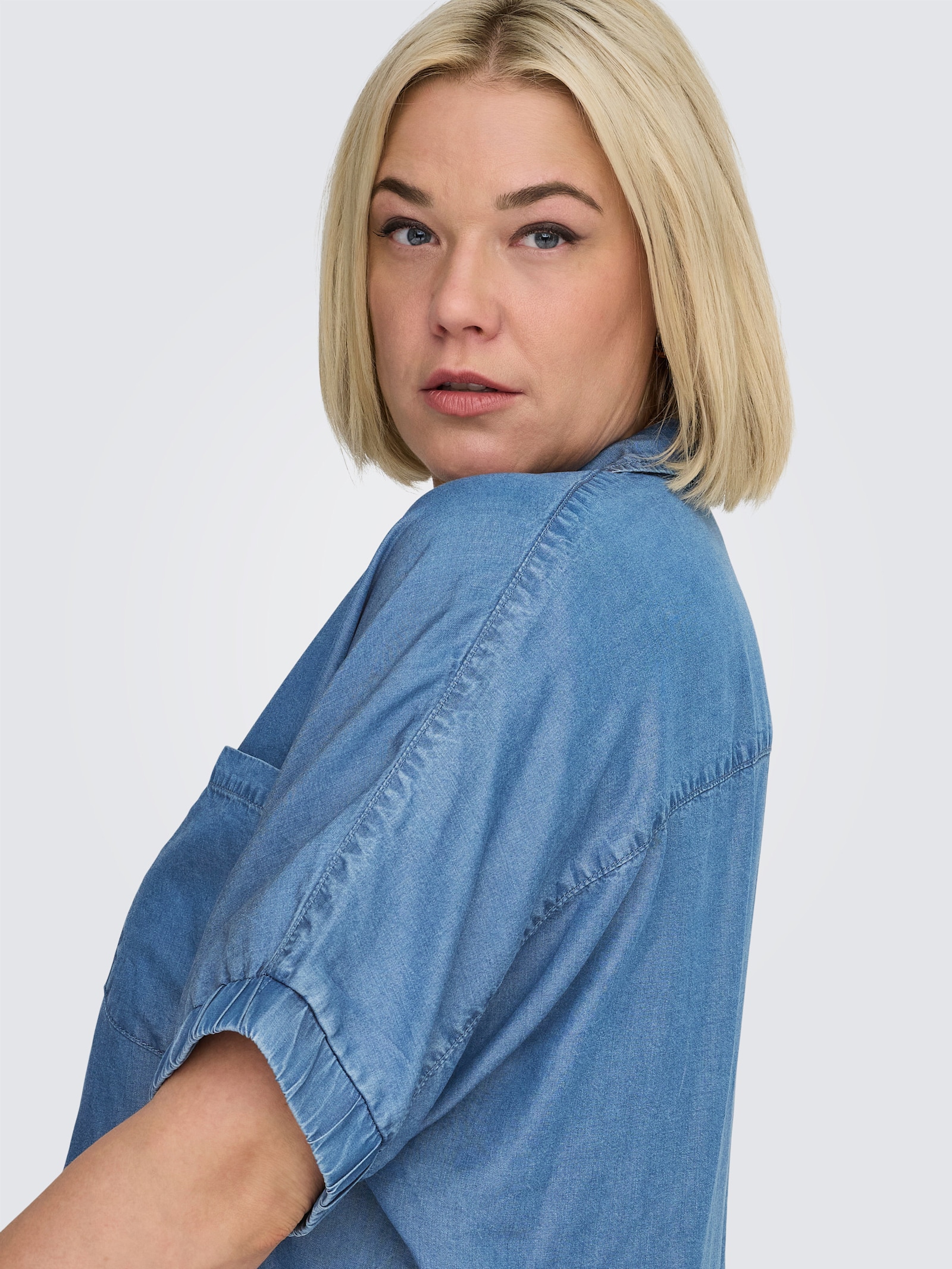 ONLY CARMAKOMA Jeansbluse - medium blue denim