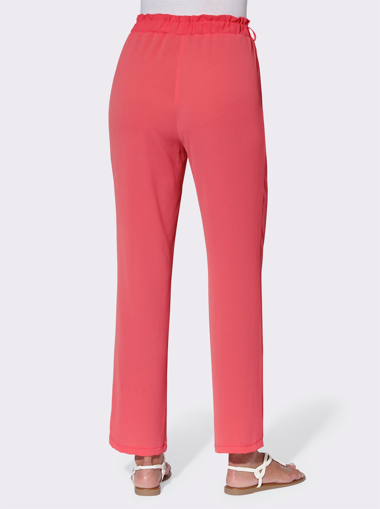 Hose mit fixiertem Gürtel - grapefruit