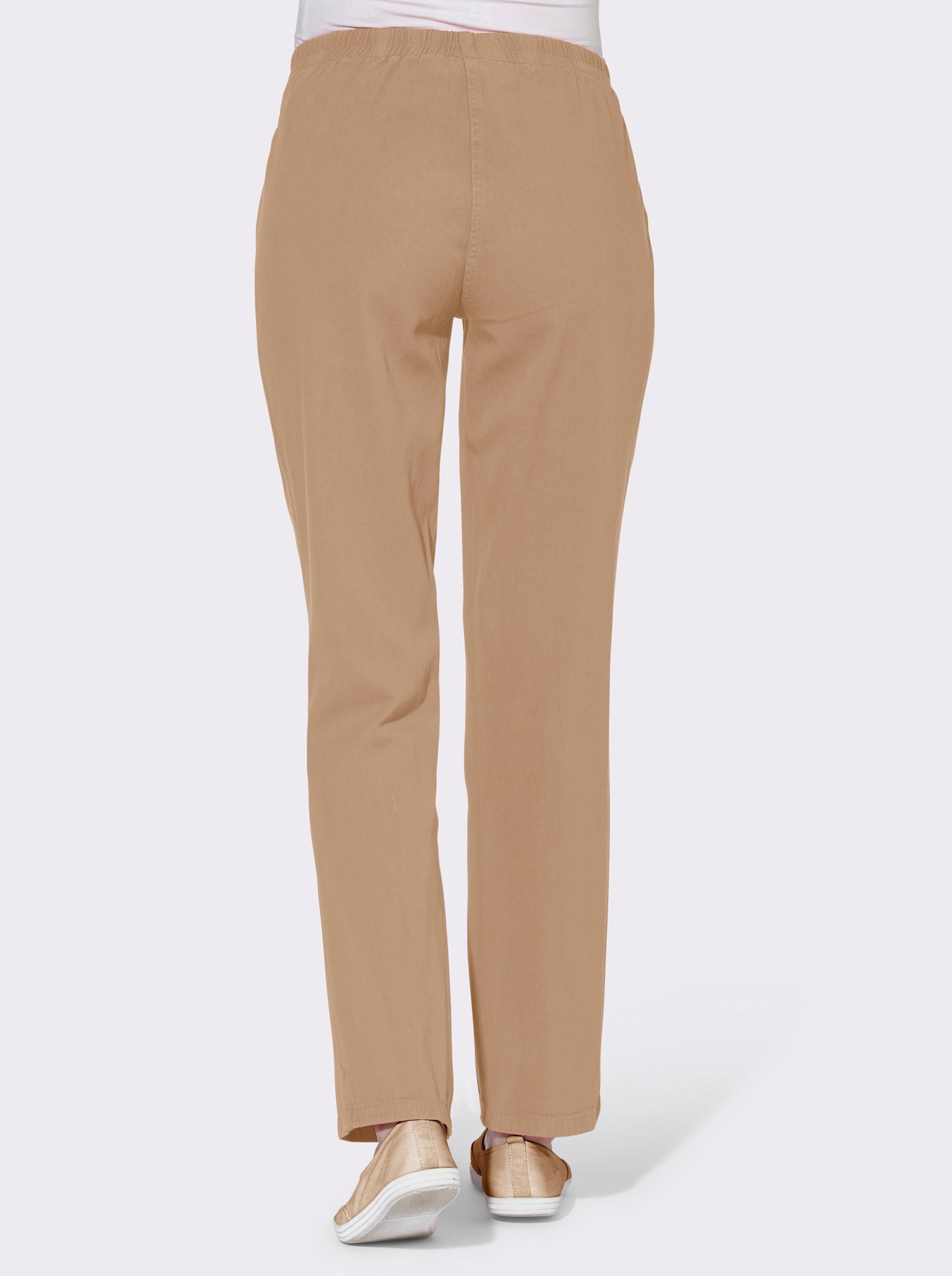 Comfortbroek van katoen - beige