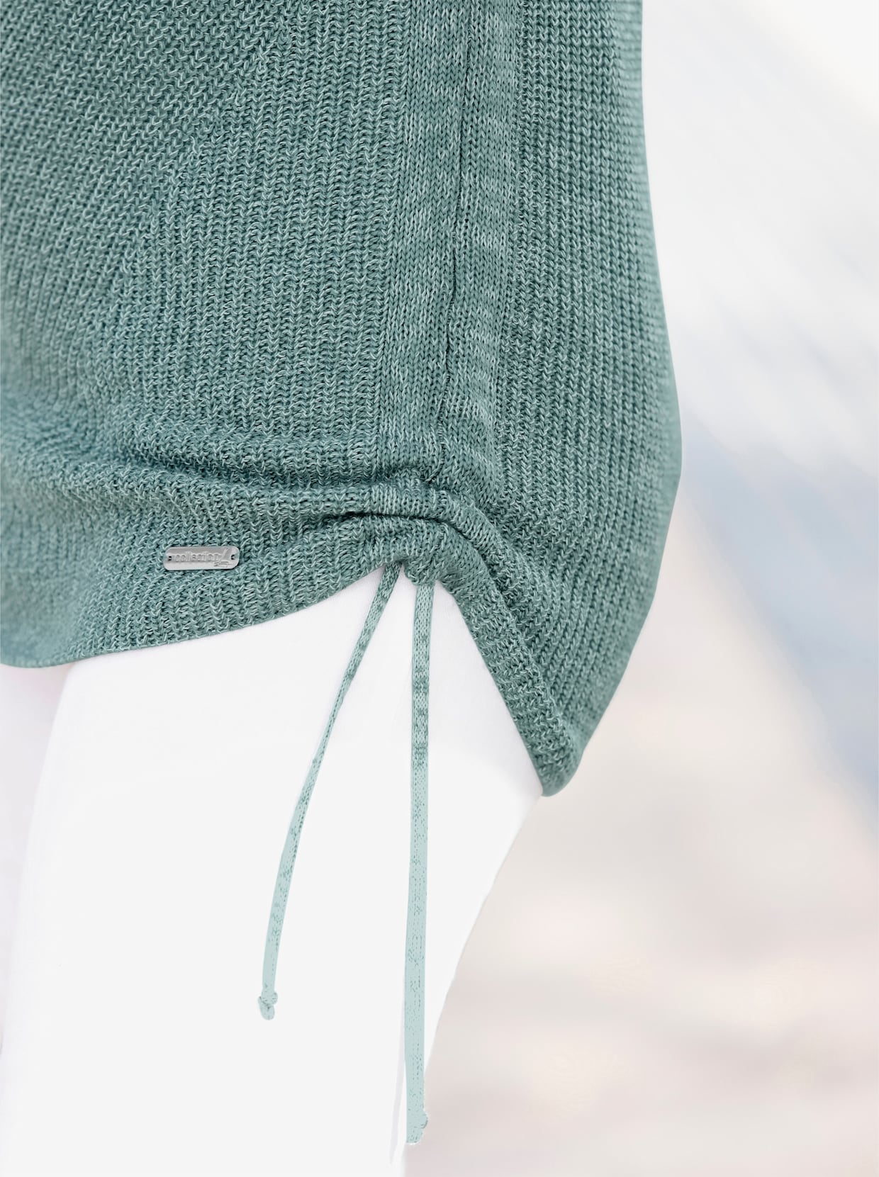 Pullover - jade/ecru gemêleerd