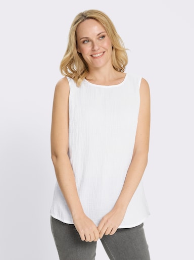 Blusentop in Musselin-Qualität - weiß