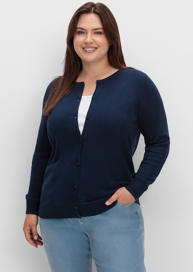 Strickjacke aus reiner Baumwolle - marine