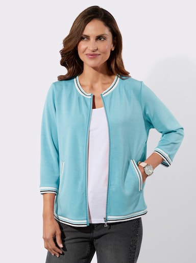 Sweatjacke - aquamarin