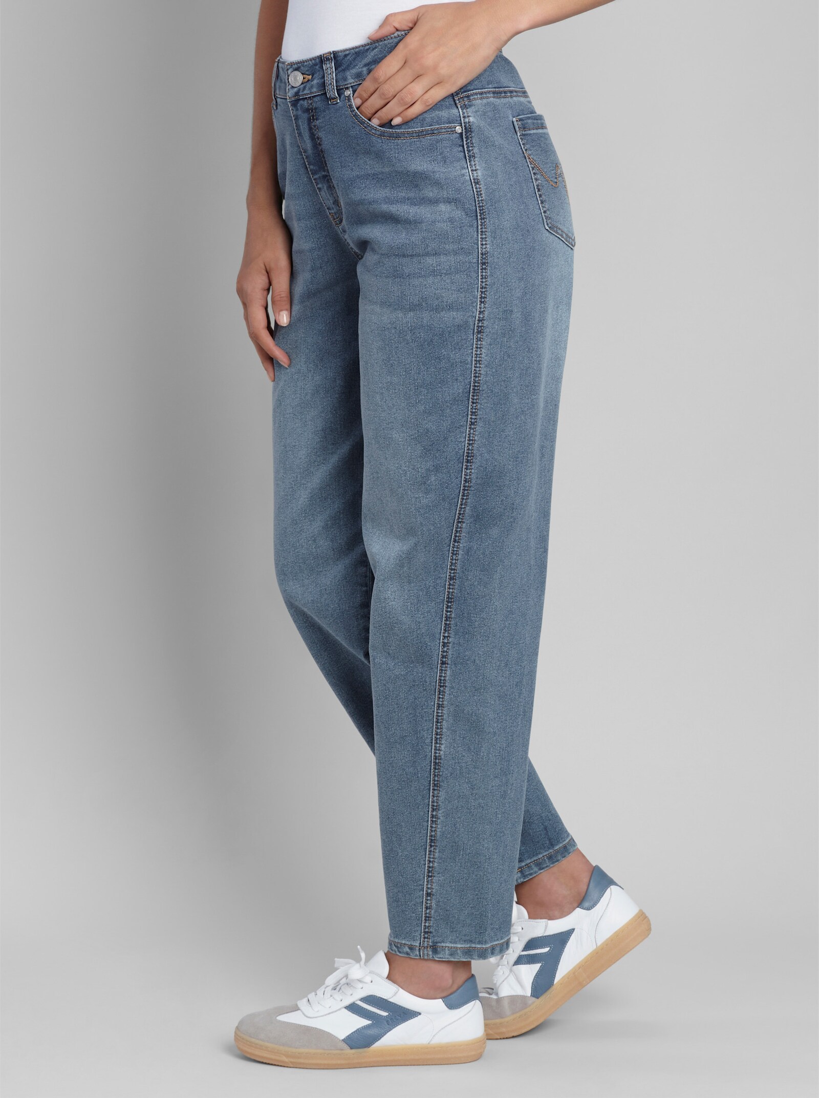heine Jeans mit Barrel-Leg - blue-bleached