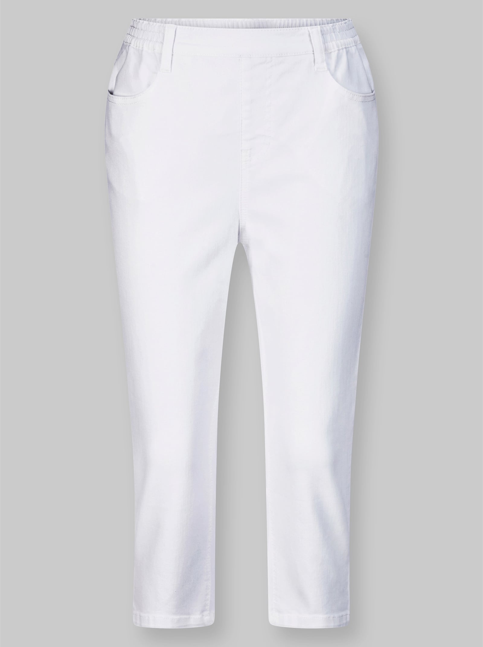 heine Caprijeans mit Dehneinsätzen - weiß