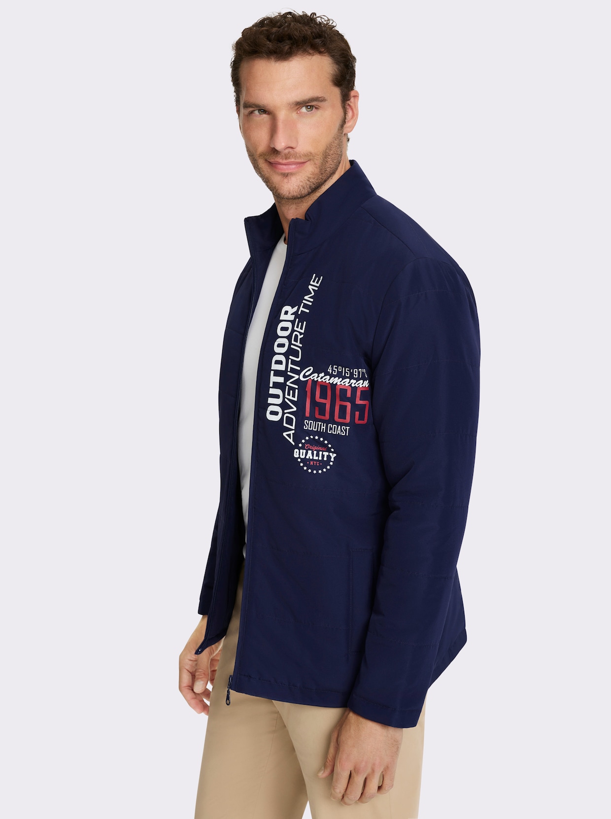 Catamaran Steppjacke - marine-bedruckt