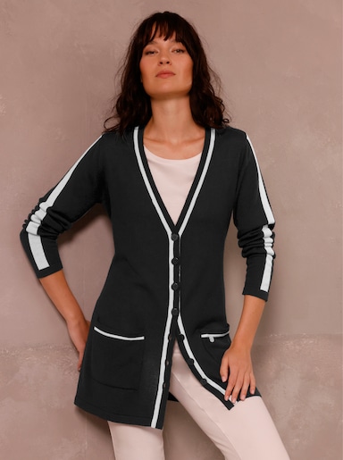 CREATION L PREMIUM Vest van modal en zijde - zwart/champagne