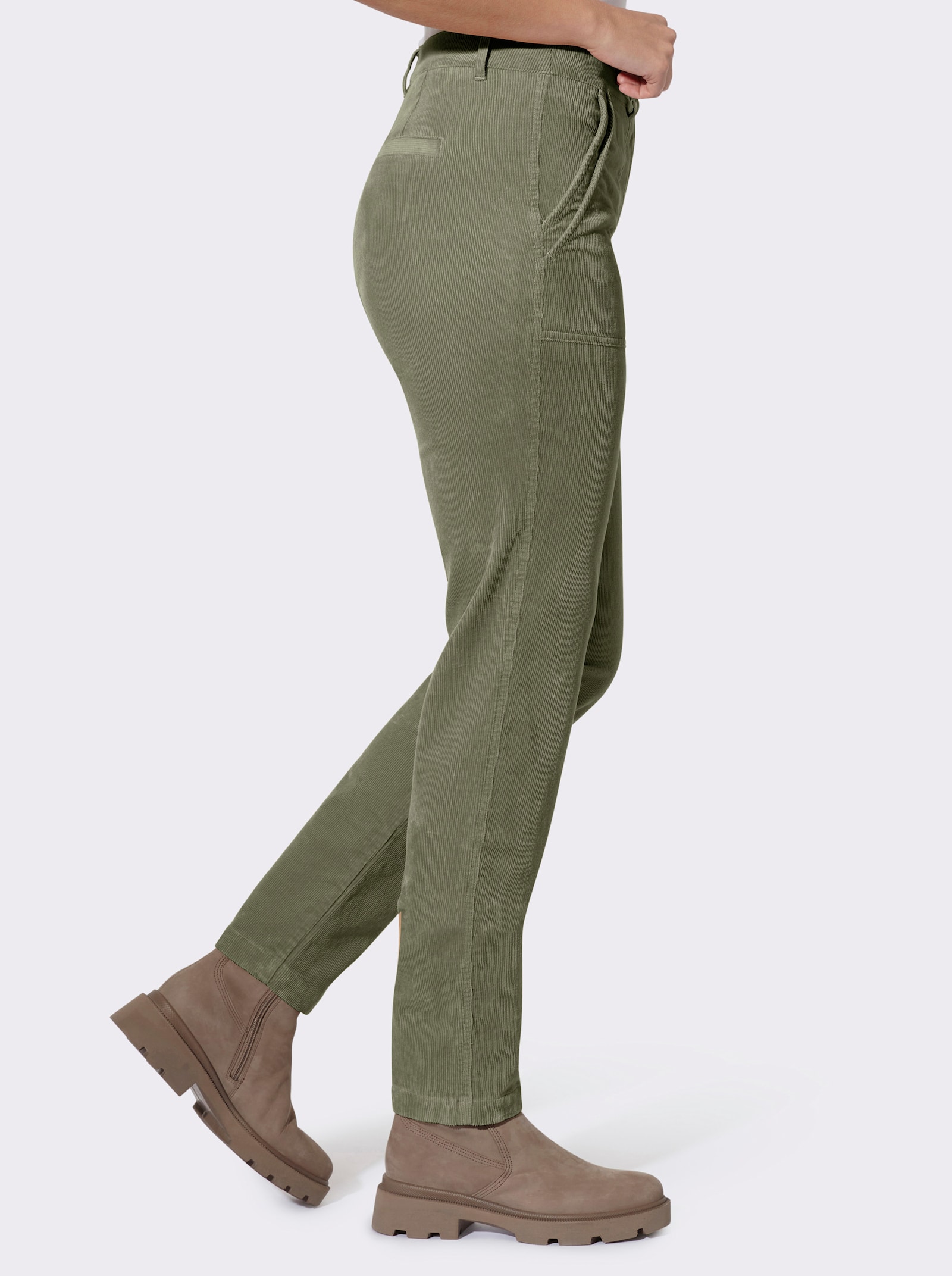 heine Cordhose mit Stretch - khaki