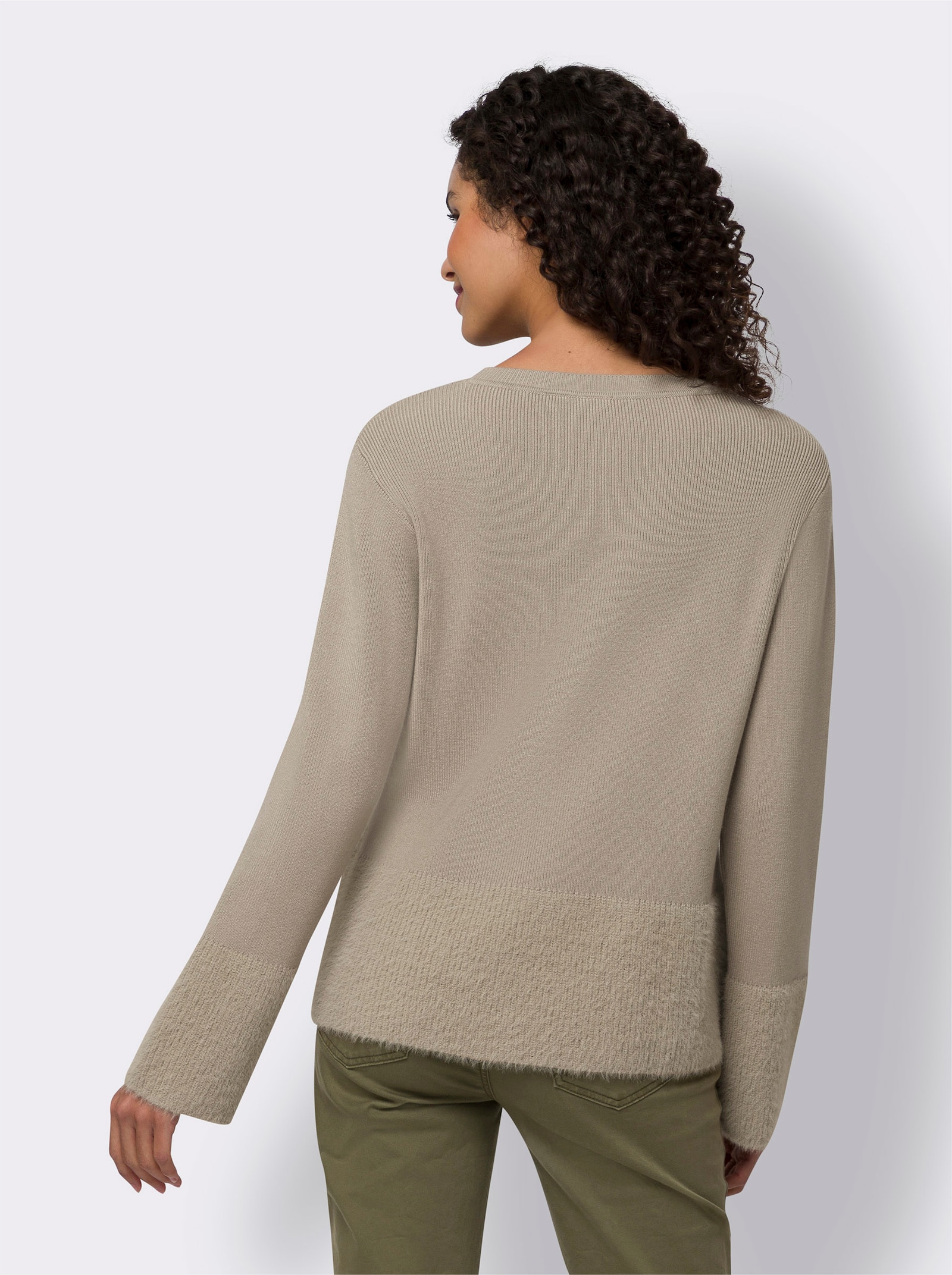 heine Pull en tricot fin avec manches légèrement évasées - beige