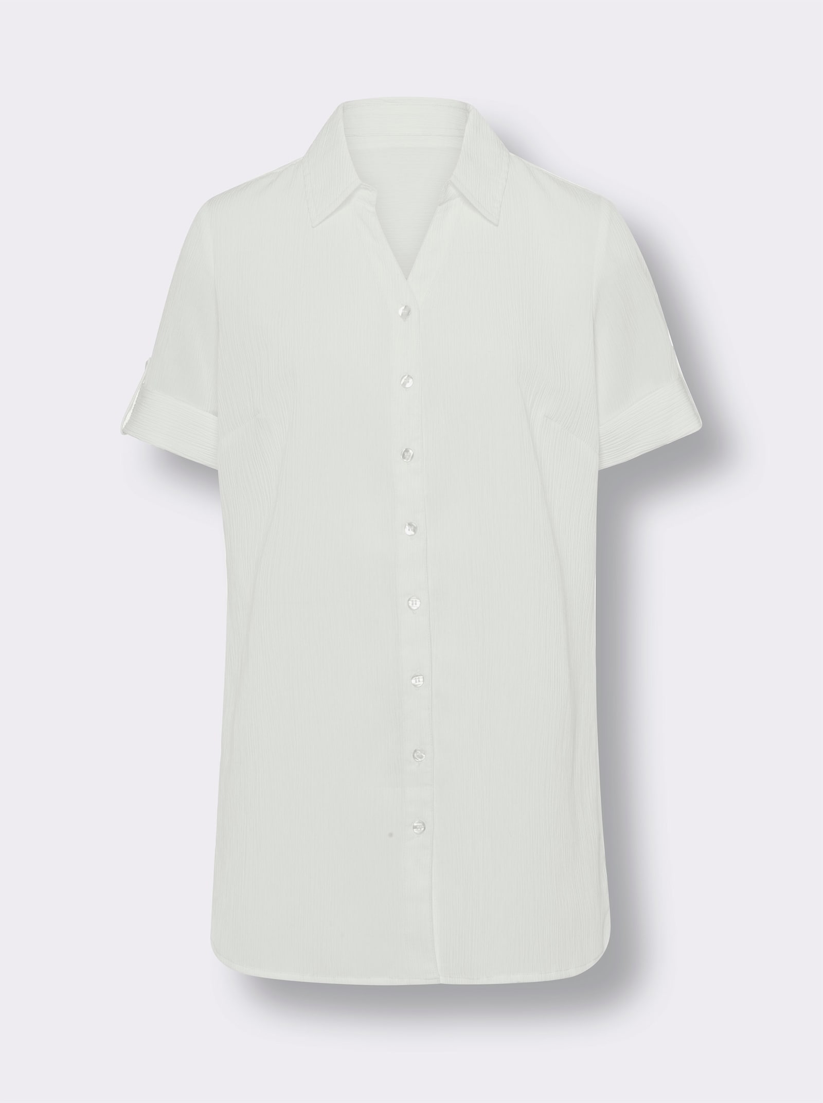 Longbluse in Crêpe-Qualität - weiß