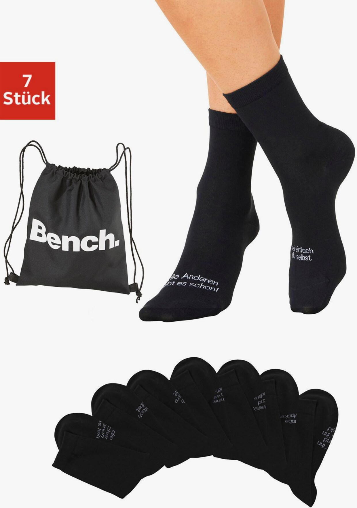 Bench. Chaussettes - noir