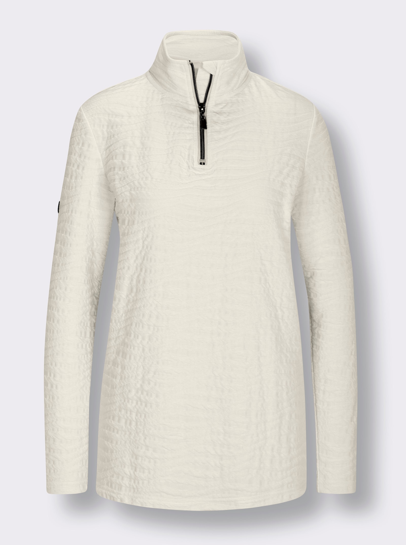 Catamaran Sports Sweatshirt in Struktur-Qualität - champagner