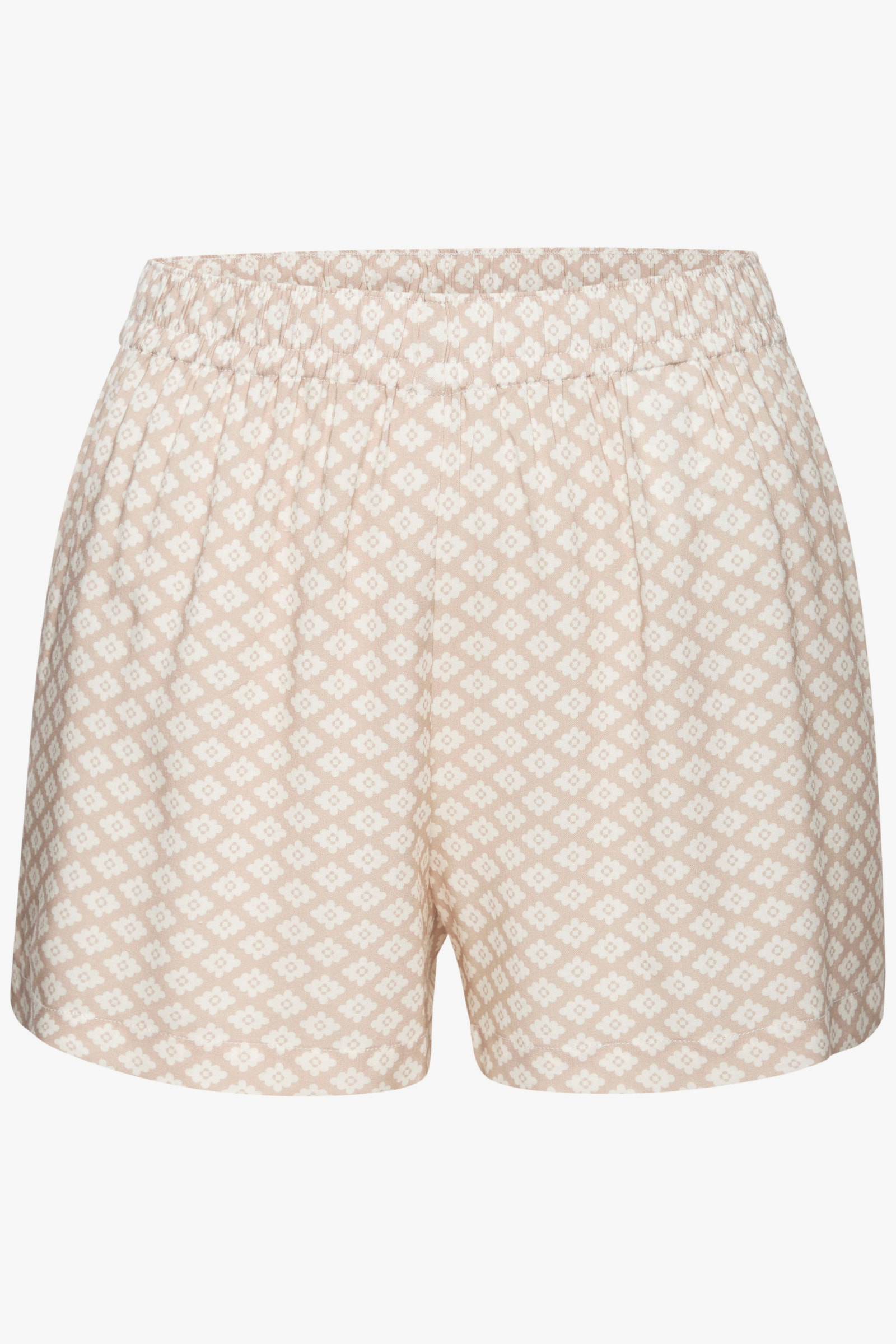 LASCANA Pyjamashorts - beige-weiss-gemustert