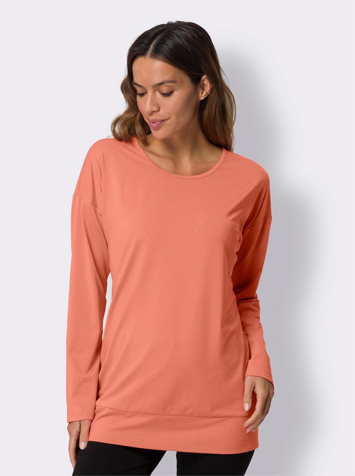 Dlouhé tričko - oranžová