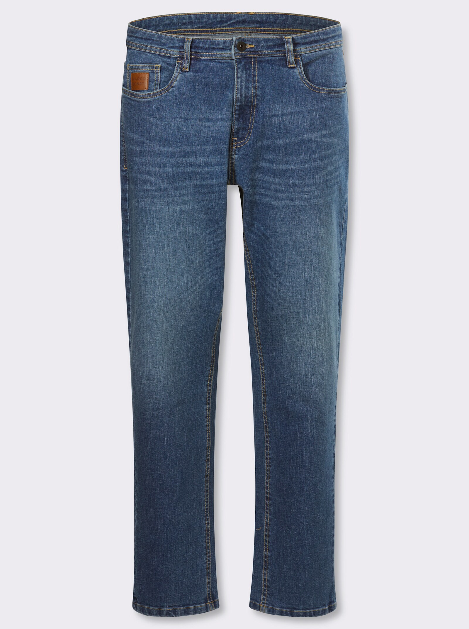 Marco Donati 5-Pocket-Jeans mit kontrastfarbenen Nähten - dark blue denim