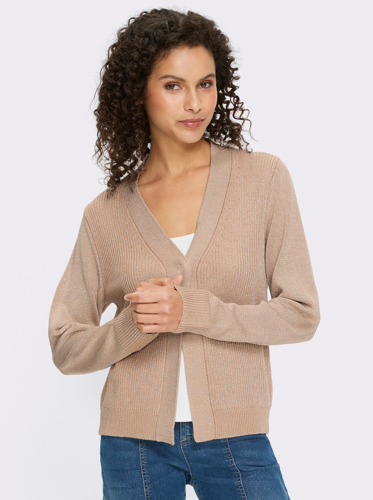 heine Strickjacke - goldfarben