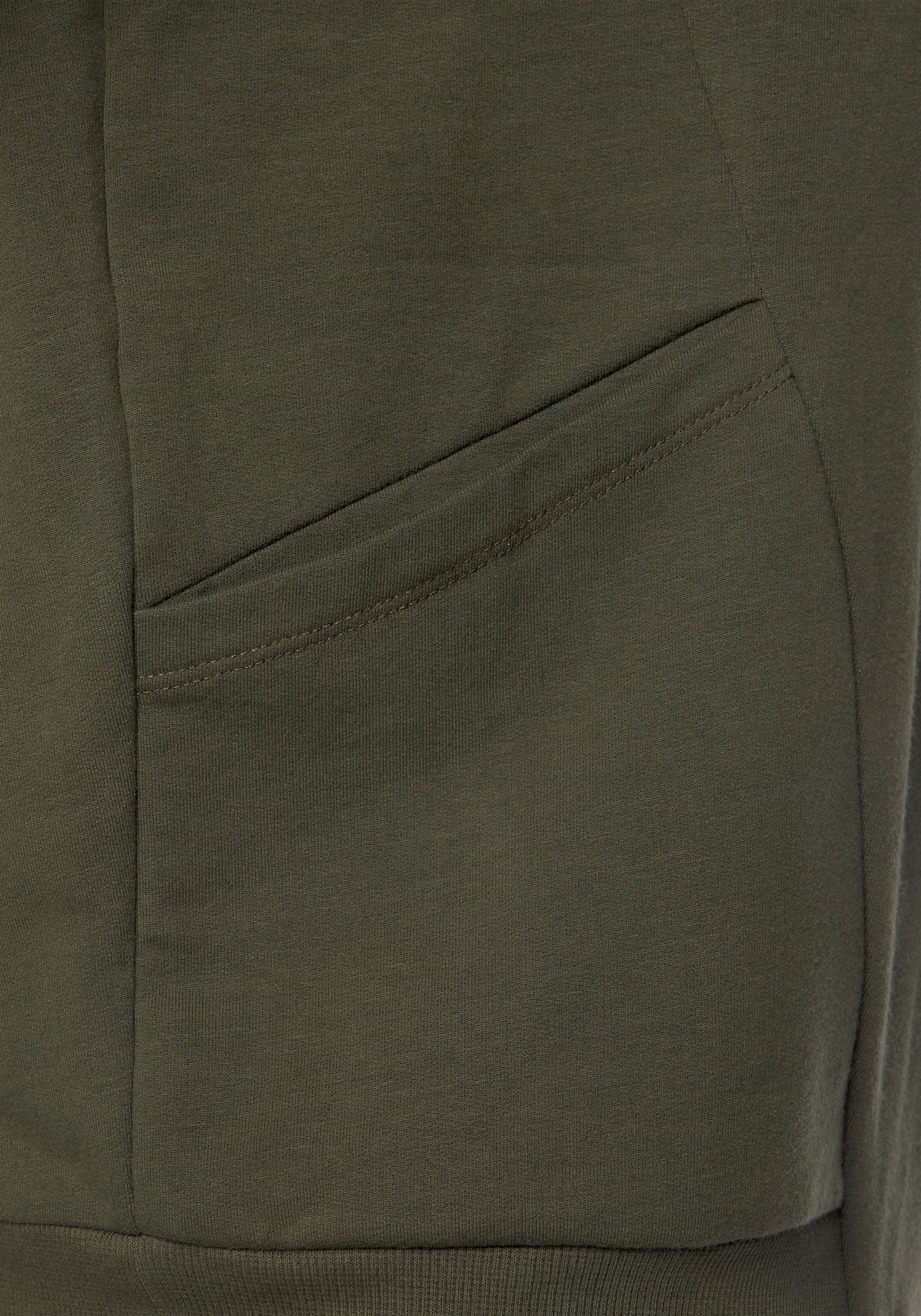 Sweatvest met capuchon - donkergroen