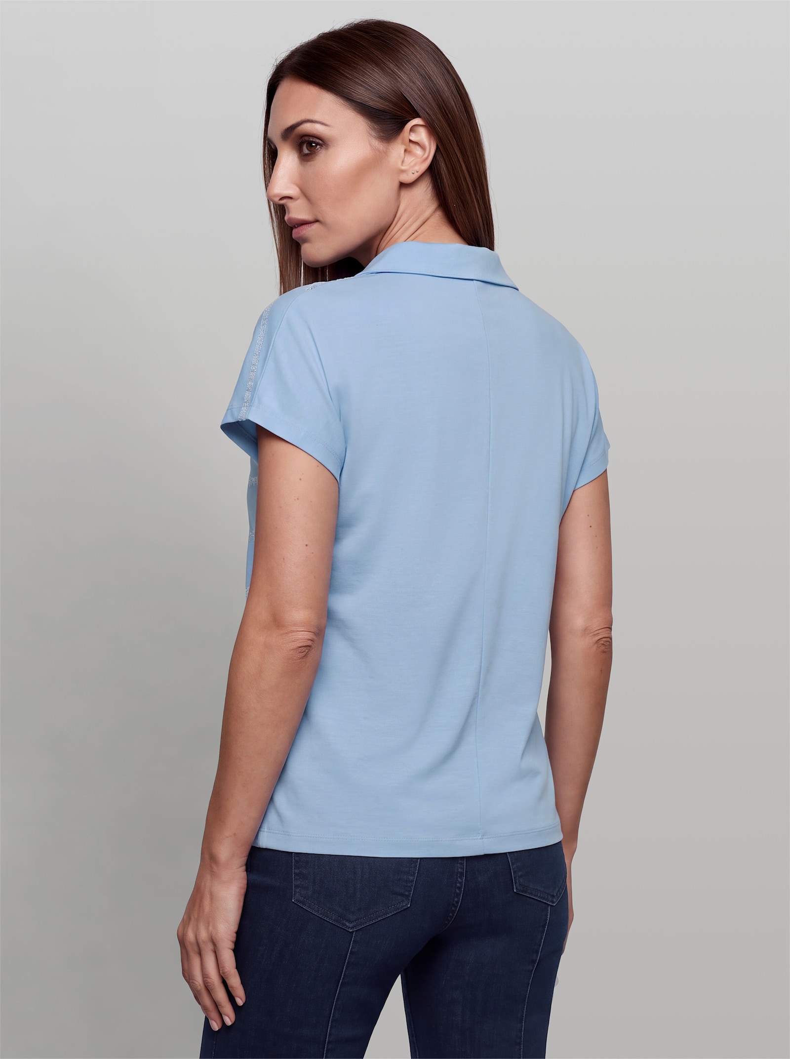heine Sweatshirt mit Pailletten - eisblau