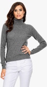 heine Kaschmirpullover mit Rollkragen - grau-melange