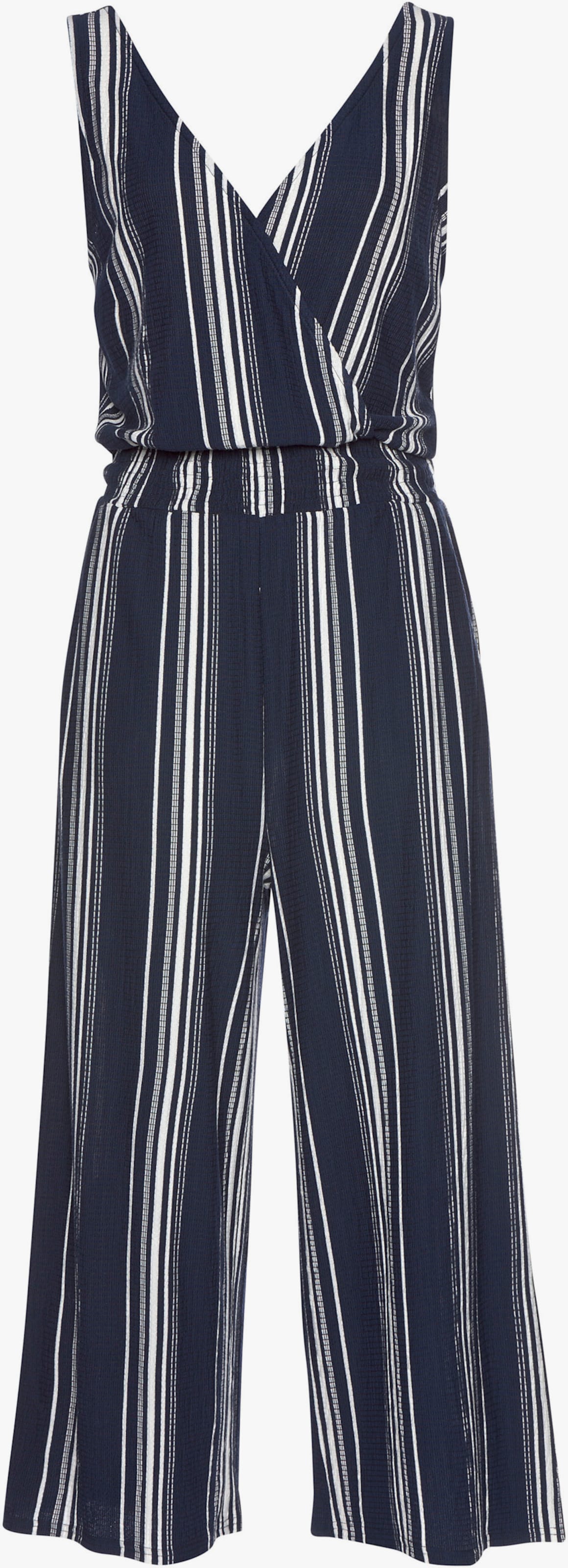 LASCANA Culotte-overall - marine/wit gestreept