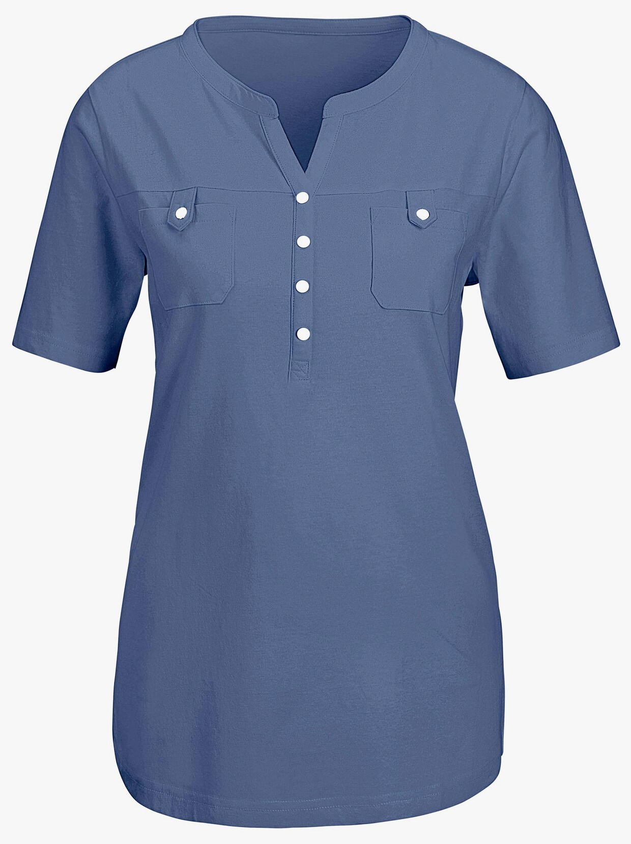 Shirt met korte mouwen - jeansblauw