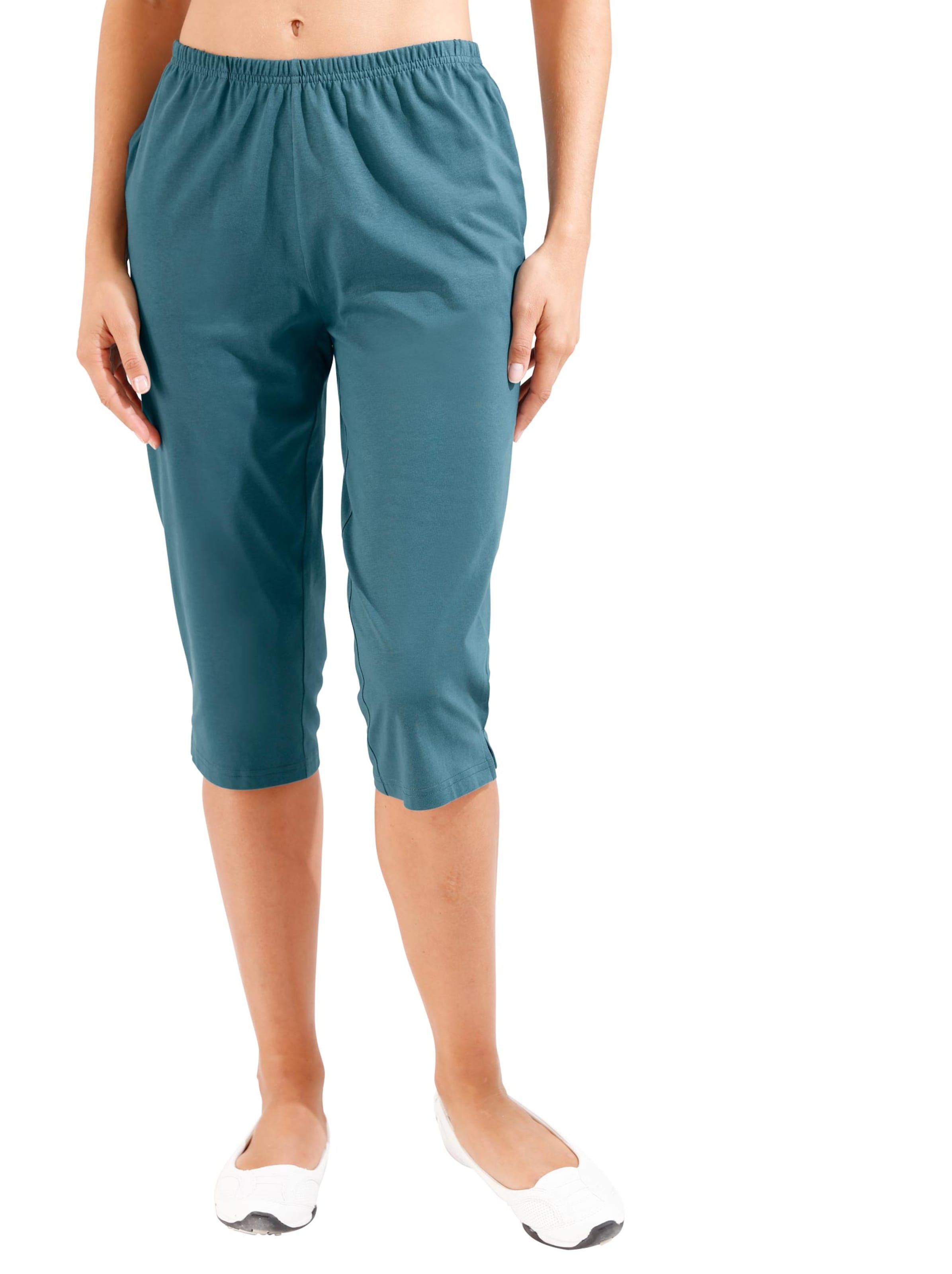 Doppelpack Capri-Freizeithosen - petrol + taupe