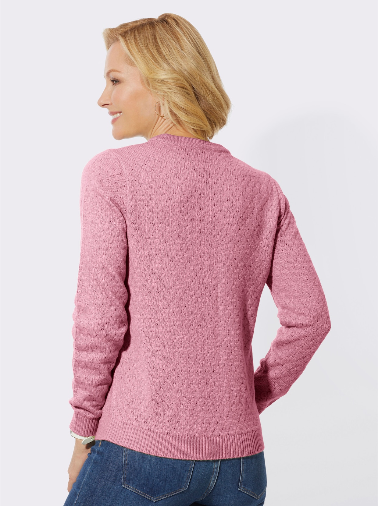 Gebreide pullover - oudroze