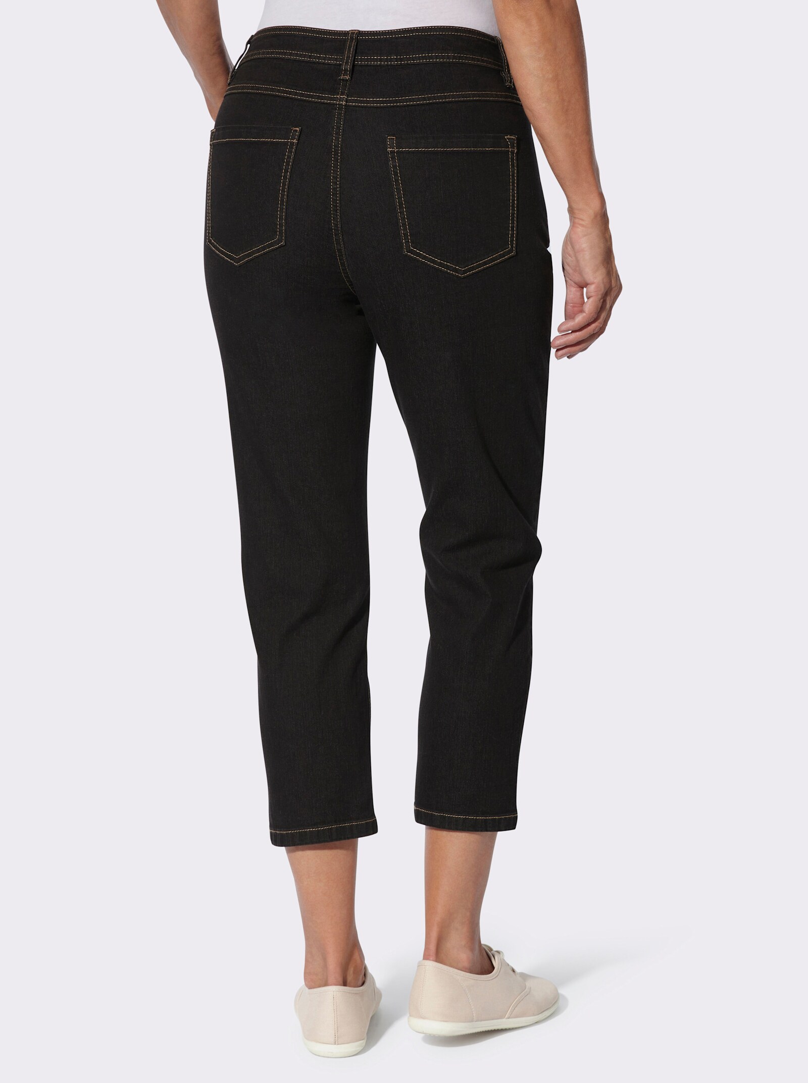 7/8-Jeans in 5-Pocket-Form - black denim