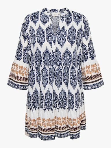 ONLY CARMAKOMA Blusenkleid - cloud dancer aop:ethnic